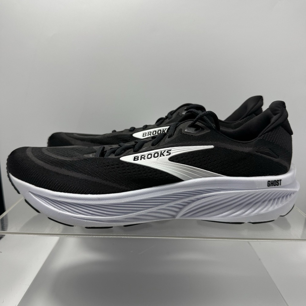 Brooks Ghost 18 1104931D090 Black White Running Shoes Sneakers Men Size 13 D